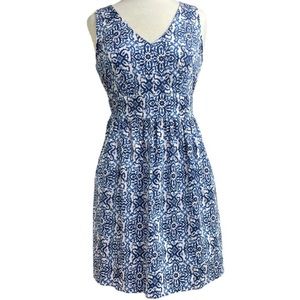 Milly for Design Nation Greek tile fit & flare sleeveless dress 8